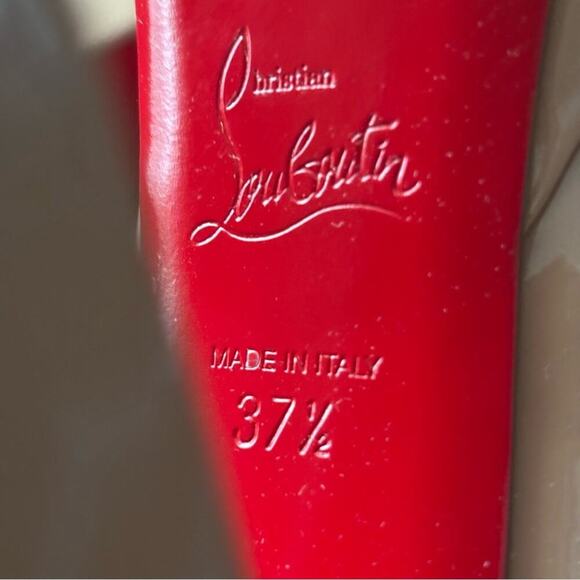 Christian Louboutin Movida Sling 130 Nude Pumps - Size 37.5 - Picture 9 of 14